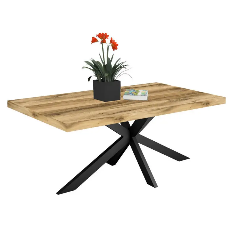 Esstisch in Metall, Holzwerkstoff 210/100/78,4 cm