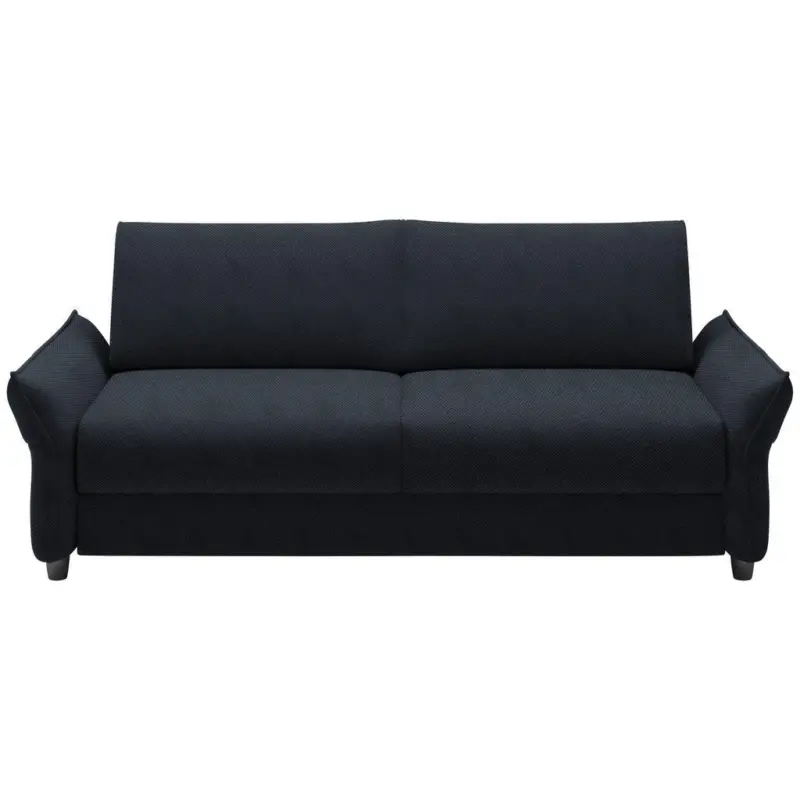 Schlafsofa in Webstoff Schwarz