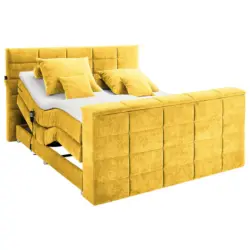 Boxspringbett 180/200 cm in Gelb