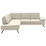 XXXLutz Lauterach - Ihr M&ouml;belhaus bei Bregenz Ecksofa in Lederlook, Mikrofaser Creme 194/261 cm