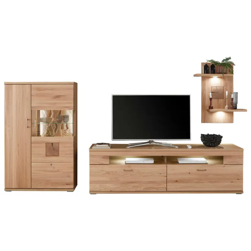 Wohnwand in Alteiche 317,1/171/50,2 cm