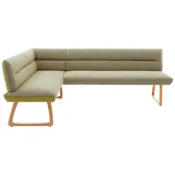 Eckbank 162/237 cm in Gr&uuml;n, Eichefarben