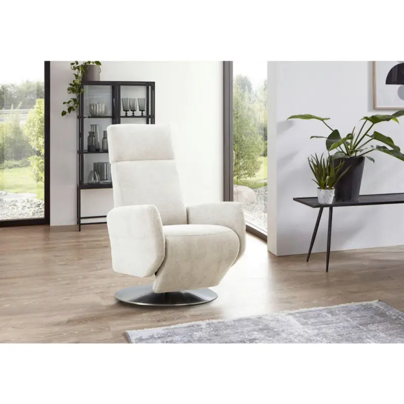 Relaxsessel in Textil Creme