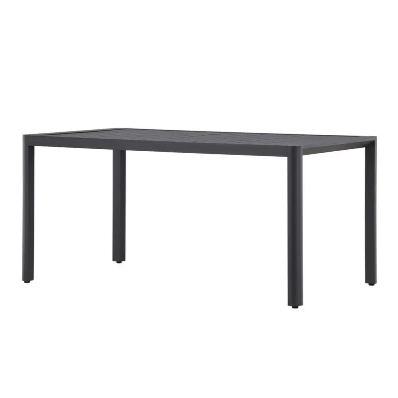 Gartentisch Metall Schwarz rechteckig