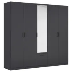Kleiderschrank in Grau