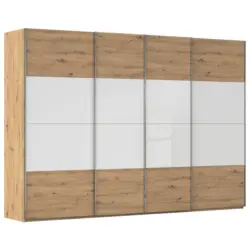 Schwebet&uuml;renschrank in Wei&szlig;, Eiche Artisan