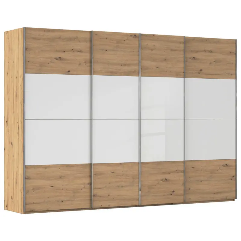 Schwebet&uuml;renschrank in Wei&szlig;, Eiche Artisan