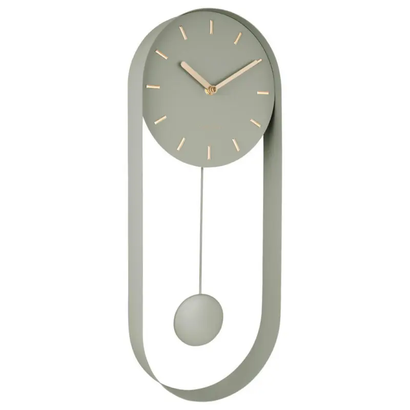 Wanduhr Penndulum Charm Gr&uuml;n 20/50/5 cm
