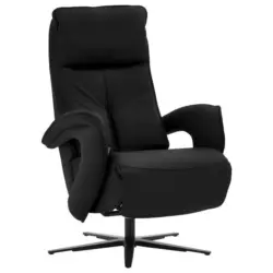 Relaxsessel in Leder Schwarz