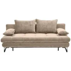 Schlafsofa Italia in Samt Beige