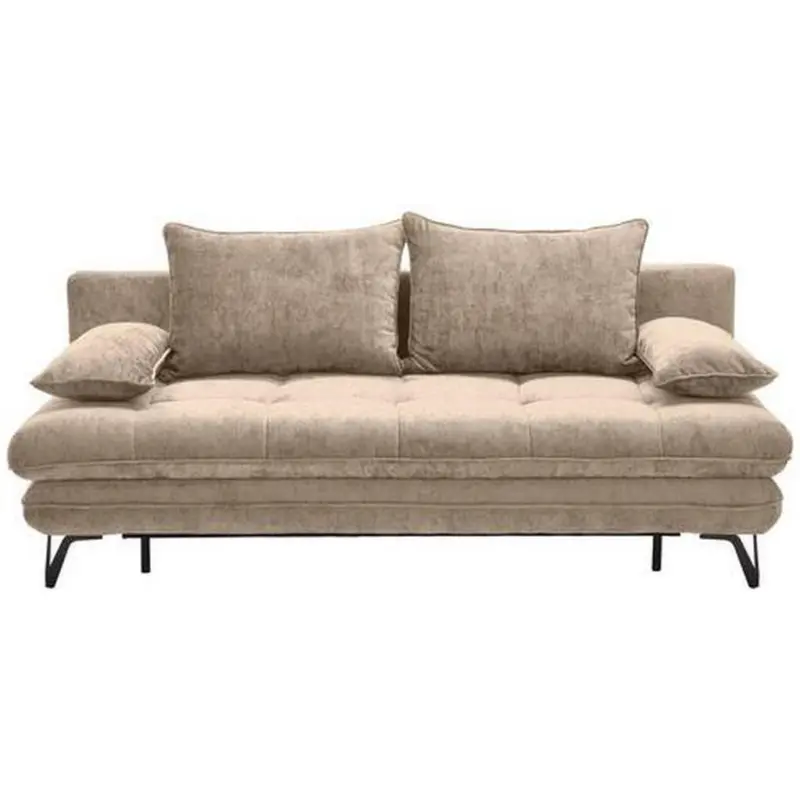 Schlafsofa Italia in Samt Beige