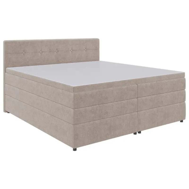 Boxspringbett 200/200 cm in Beige