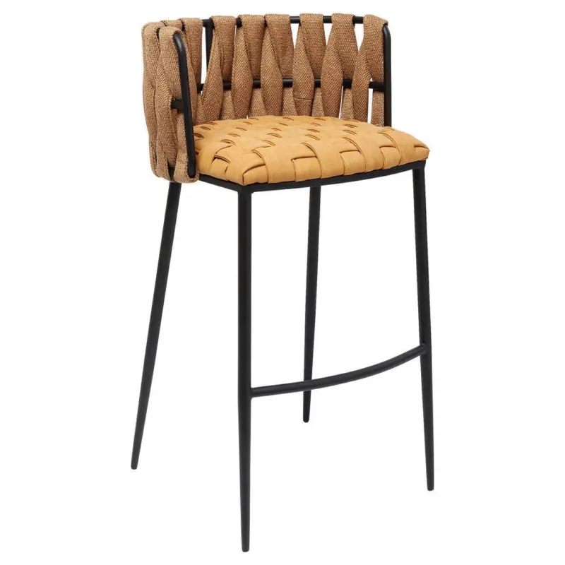 Barhocker in Braun, Gelb, Schwarz