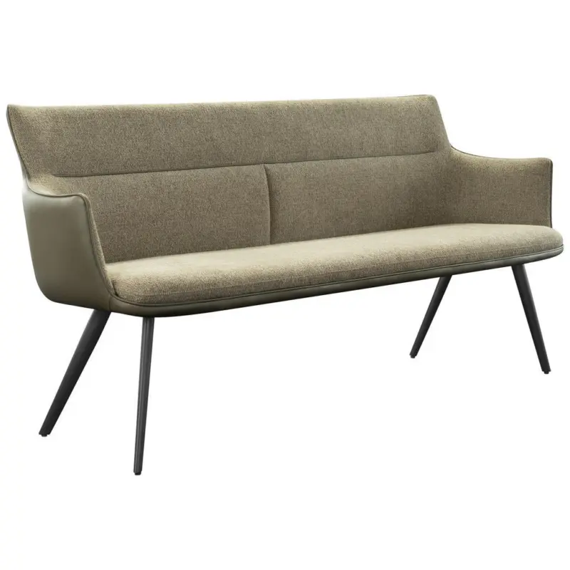 Sitzbank 200/90/62 cm in Schwarz, Taupe, Olivgr&uuml;n