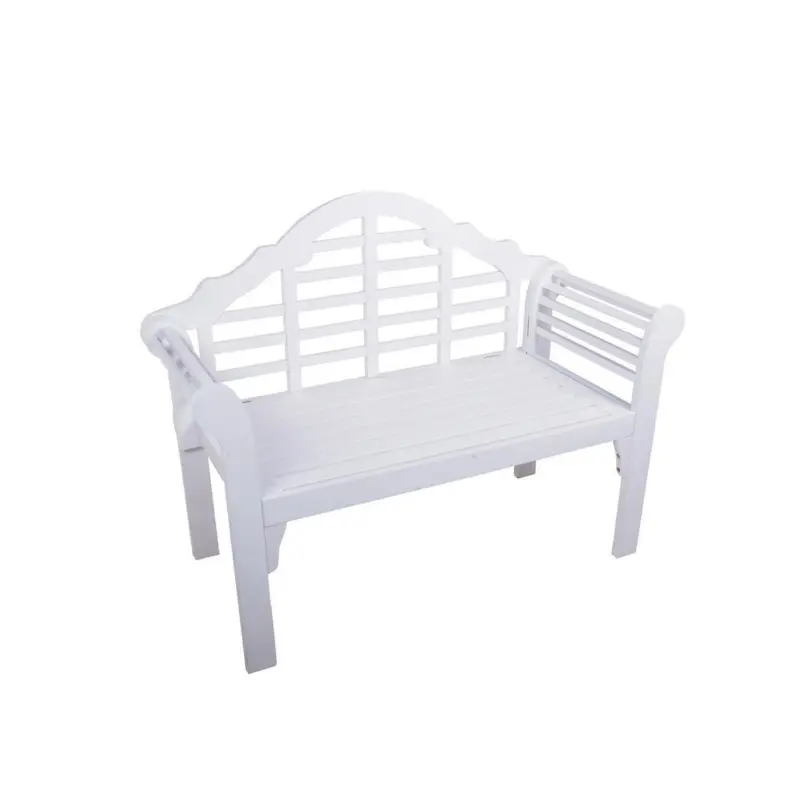Gartenbank 54/95/124 cm in Wei&szlig;