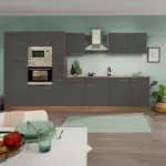 XXXLutz Lauterach - Ihr M&ouml;belhaus bei Bregenz K&uuml;chenblock 360 cm in Grau, Eichefarben