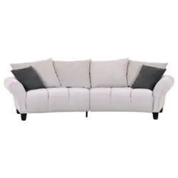 Bigsofa in Flachgewebe Anthrazit, Beige