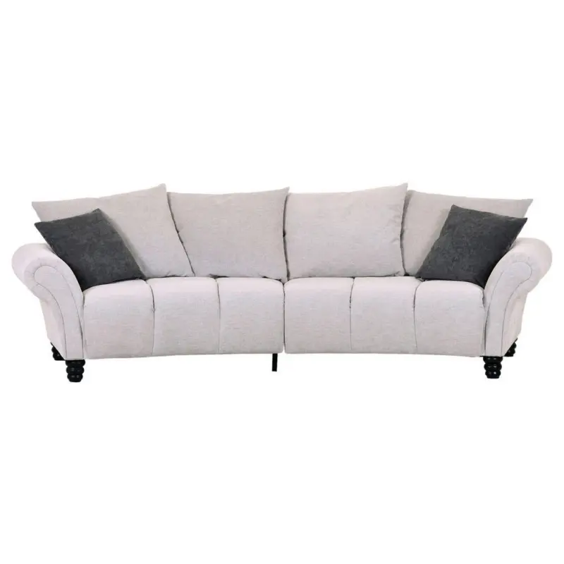 Bigsofa in Flachgewebe Anthrazit, Beige
