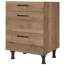 Schubkastenunterschrank 60/87/56 cm in Eiche dunkel