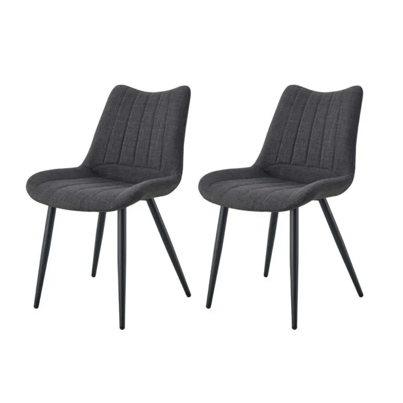 Stuhl-Set 2 St&uuml;ck Webstoff