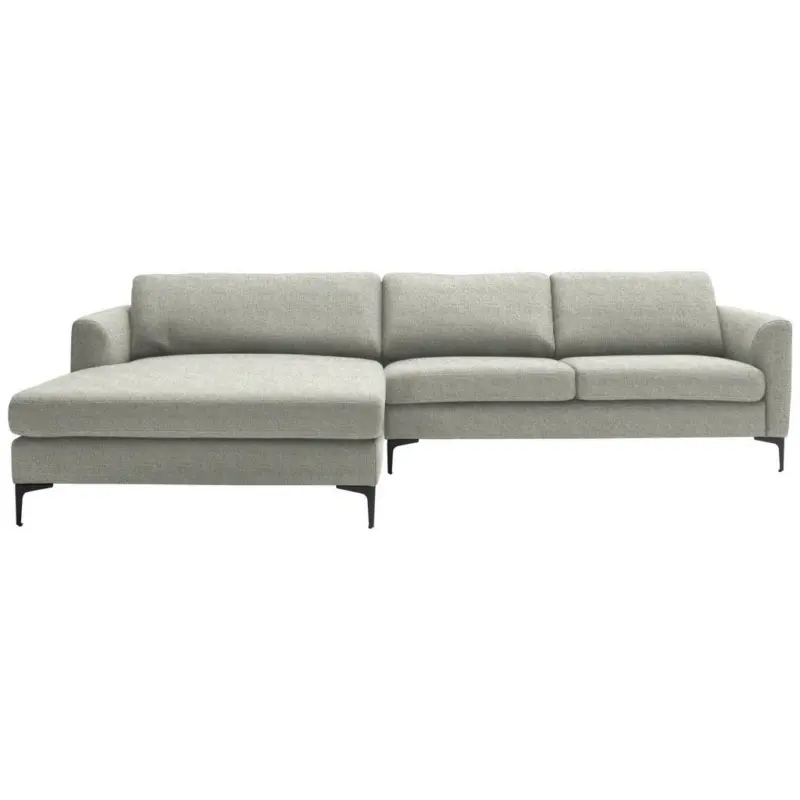 Ecksofa in Flachgewebe Naturfarben 195/310 cm