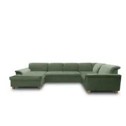 Wohnlandschaft in Mikrofaser Gr&uuml;n