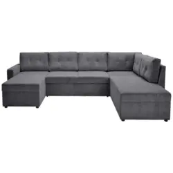 Wohnlandschaft in Cord Anthrazit