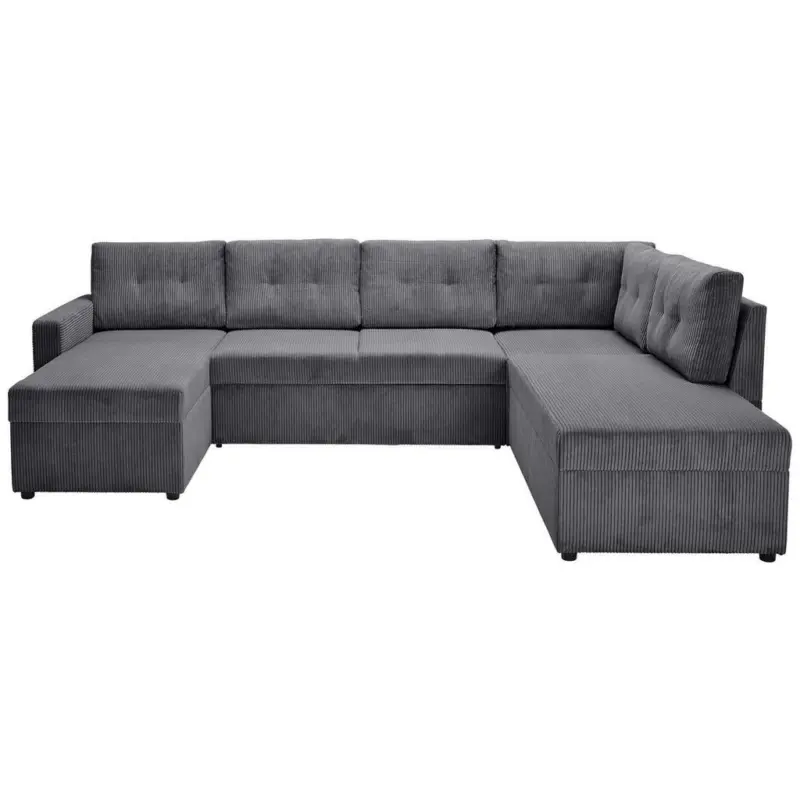 Wohnlandschaft in Cord Anthrazit