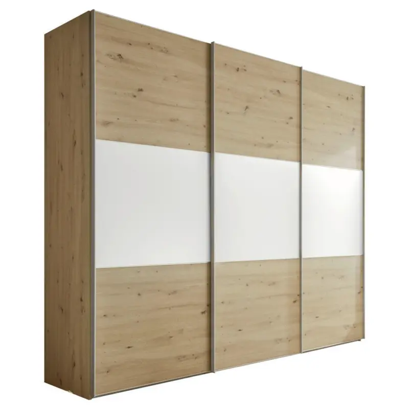 Schwebet&uuml;renschrank in Wei&szlig;, Eiche Artisan