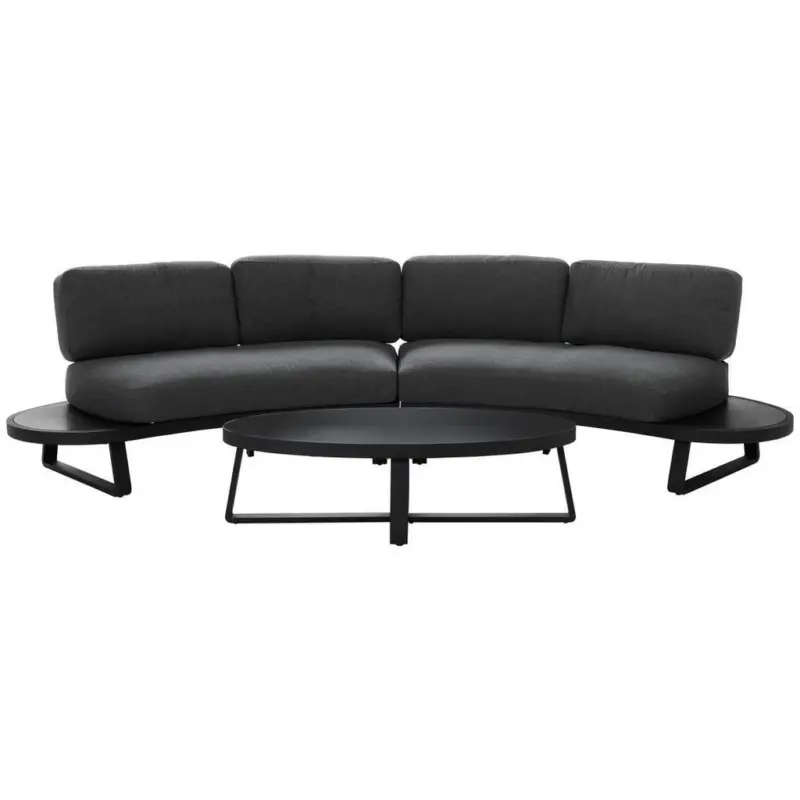 Loungegarnitur 368/85/88 cm Aluminium