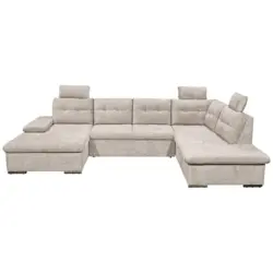 Wohnlandschaft Ronda in Webstoff Greige