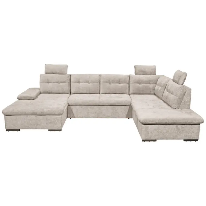 Wohnlandschaft Ronda in Webstoff Greige