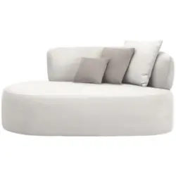 R&eacute;camiere in Pl&uuml;sch Creme, Greige