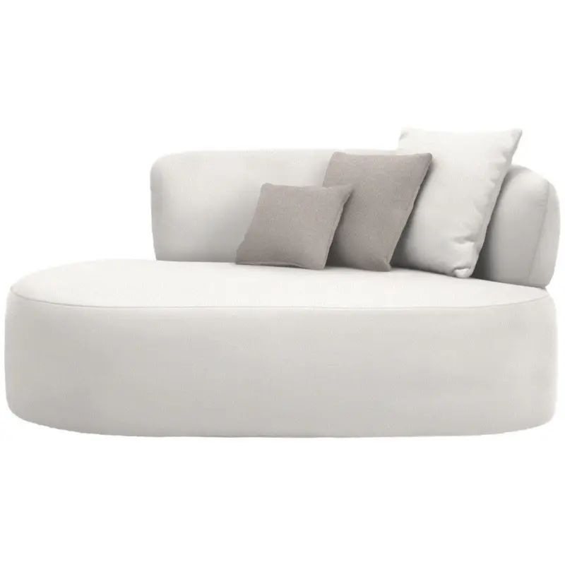 R&eacute;camiere in Pl&uuml;sch Creme, Greige