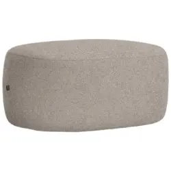 Hocker in Textil Graubraun