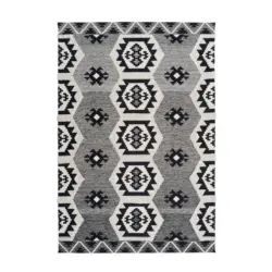 Flachwebeteppich 200/290 cm Grau