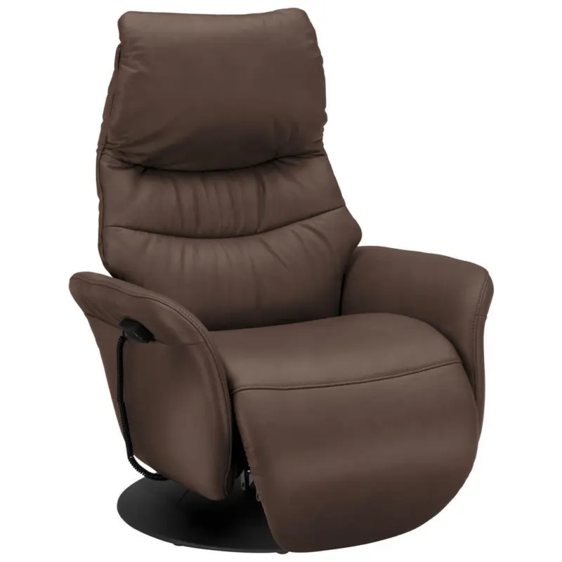 Relaxsessel in Leder Dunkelbraun