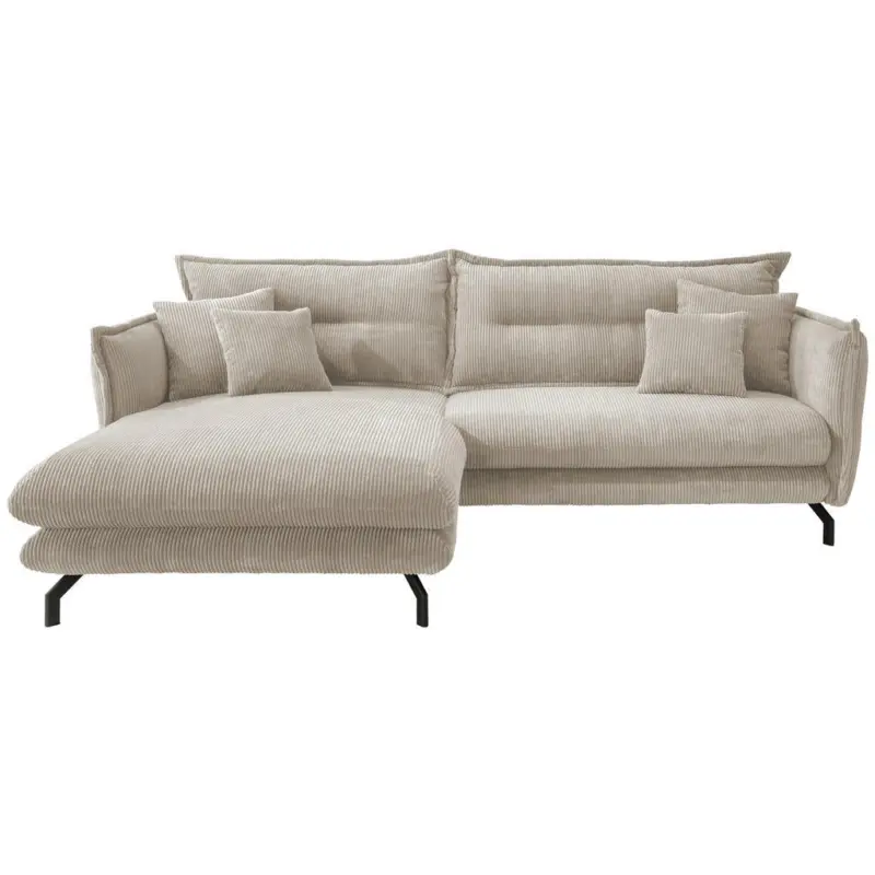 Ecksofa in Cord Beige 180/255 cm