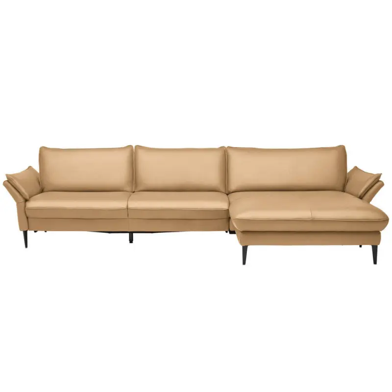 Ecksofa Valdera in Echtleder Honig 334/172 cm