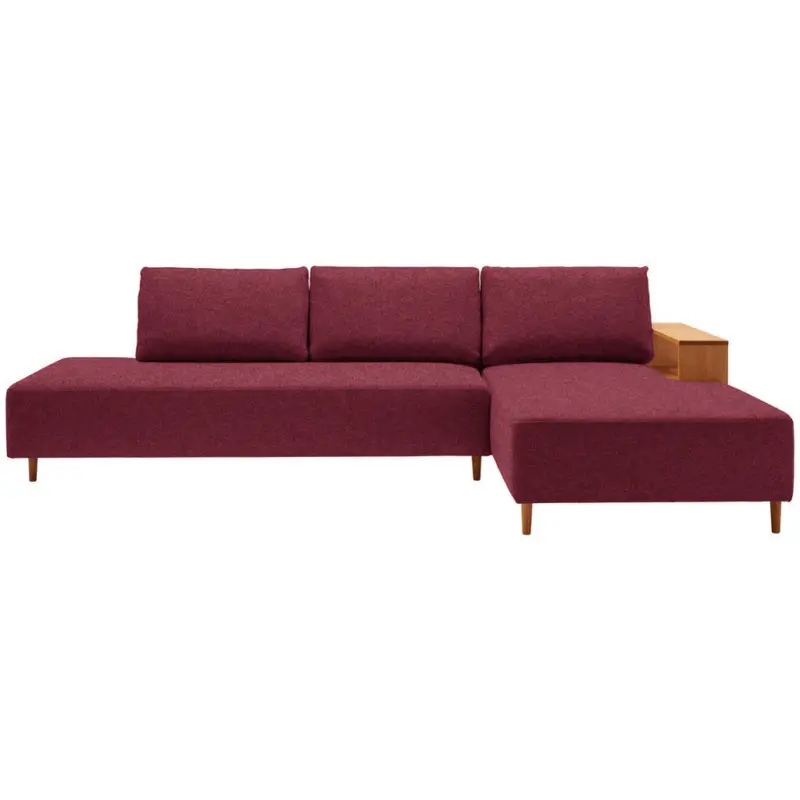 Ecksofa in Flachgewebe Rot