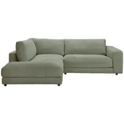Ecksofa in Cord Dunkelgr&uuml;n 224/265 cm
