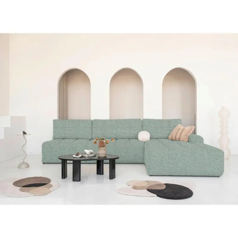 Ecksofa in T&uuml;rkis 338/184 cm