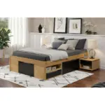 XXXLutz Lauterach - Ihr M&ouml;belhaus bei Bregenz Stauraumbett 140/200 cm in Naturfarben, Schwarz