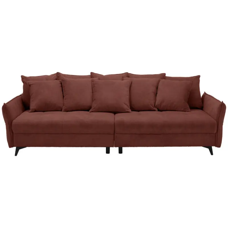 Bigsofa in Webstoff Dunkelrot