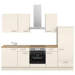 K&uuml;chenleerblock 270 cm in Eichefarben, Magnolie