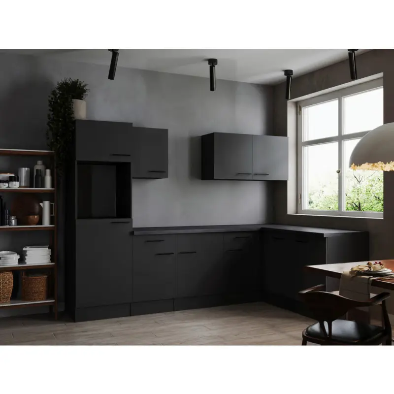 Eckk&uuml;che 280/172 cm in Dunkelgrau