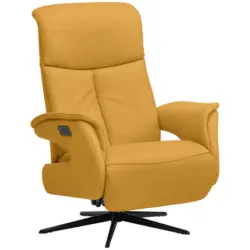 Relaxsessel in Leder Gelb