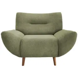 Sessel in Chenille Gr&uuml;n