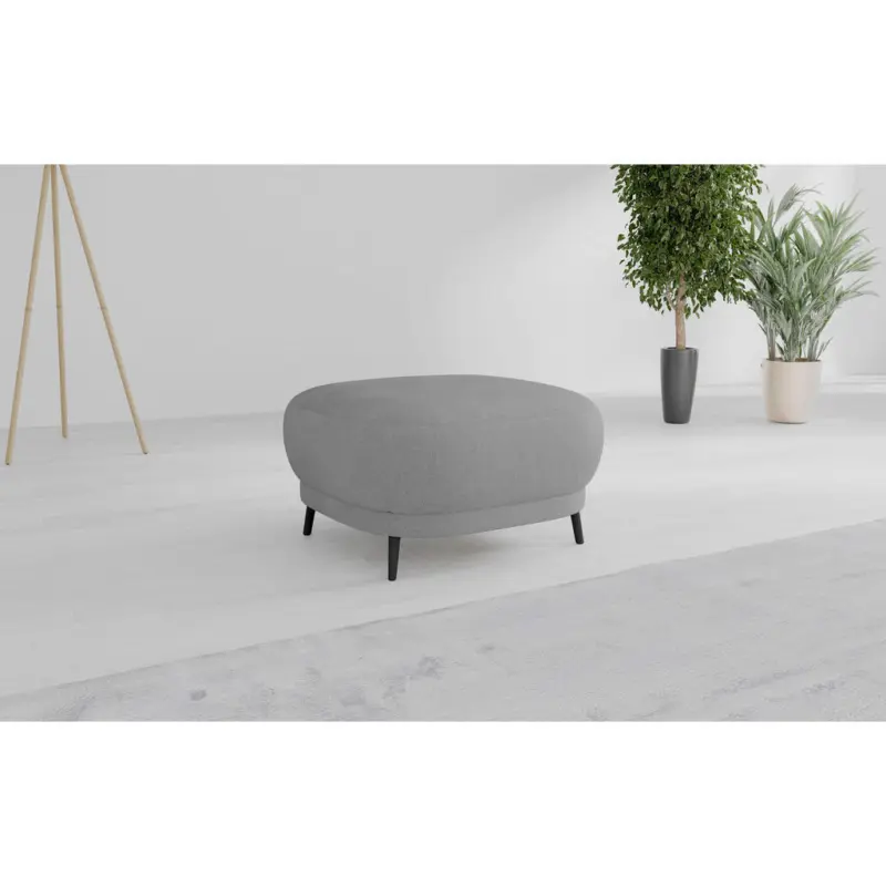 Hocker in Textil Grau