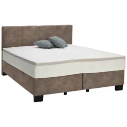 Boxspringbett 200/200 cm in Taupe